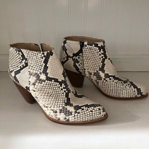 Alberto Zago Snake Print Booties
